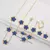 Clássico aço inoxidável cinco folhas flor jóias colar, conjunto pulseira na internet