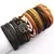 Imagem do Pulseiras masculinas 10 pçs/set envoltório preto tecido