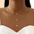 Conjunto de colar Cristal zircão coração estrela charme em camadas