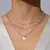 Imagem do Conjunto de colar Cristal zircão coração estrela charme em camadas