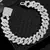 14mm gelado pino link cubana corrente pulseiras para homens