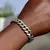 14mm gelado pino link cubana corrente pulseiras para homens - Alcus Express