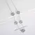 Clássico aço inoxidável cinco folhas flor jóias colar, conjunto pulseira