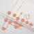 Imagem do Clássico aço inoxidável cinco folhas flor jóias colar, conjunto pulseira