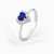 ZAHFIR Anel Coração Cravejado – Azul - comprar online