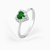 ZAHFIR Anel Coração Cravejado – Verde - comprar online