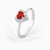 ZAHFIR Anel Coração Cravejado – Vermelho - comprar online