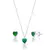 ZAHFIR Conjunto Ponto de Luz Coração – Verde - comprar online