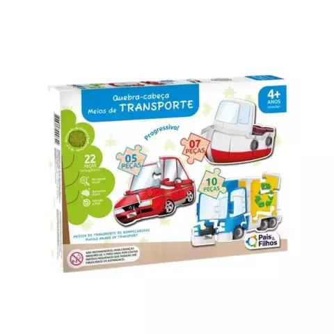 Quebra-Cabeça Meio de Transporte - Pais e Filhos - comprar online