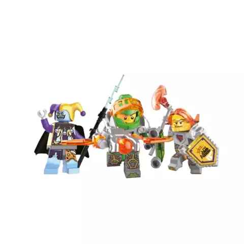 Kit 2 - 3 Bonecos Colecionáveis Block Heroes Missão Medieval - Polibrinq - comprar online