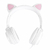 Fone De Ouvido Headset Kitty Ear - Orelha De Gato Branco Com Microfone na internet