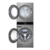 Lava e Seca Smart LG 17kg Wash Tower, com Conectividade Wi-Fi com LG ThinQ®, WK17VS6A, Aço Escovado 220V