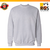 Buzo frisa gris con cuello redondo, ideal para personalización.