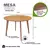 Mesa de Madeira Redonda 120cm Freijó- Dina - loja online