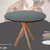 Mesa de Jantar Redonda de Madeira de 100cm Preto - June - loja online