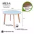 Mesa de Madeira Redonda 120cm Branca - Dina - loja online