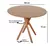 Mesa de Jantar Redonda de Madeira de 100cm Freijó - June na internet