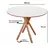 Mesa de Jantar Redonda de Madeira de 100cm Branca - June na internet