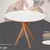 Mesa de Jantar Redonda de Madeira de 100cm Branca - June - loja online