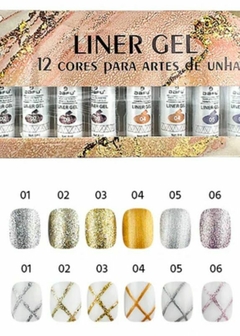 KIT 6 Cores Esmalte em Gel Cor Glitter - comprar online
