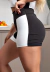 Short Fitness Academia Preto com Branco Cintura Alta REF: SV40 - SPORTQUEEN