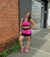 Top preto com pink - (com bojo) - comprar online