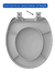 Tampa Assento Sanitário Universal Oval Soft/slow Close Cinza - loja online