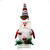Papai Noel Pelúcia Tricô No Trenó Decorado Pinhas 25cm