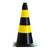 Cone Sinalização Amarelo E Preto 50cm Plastcor