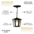 Pendente Arandela Colonial Sextavada Ideal Iluminação Preta 110v 220v (bivolt) - loja online