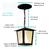 Luminária Pendente Colonial Quadrado L2c Preto .. 110v/220v - comprar online