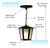 Pendente Arandela Colonial Sextavada Ideal Iluminação Preta 110v 220v (bivolt) - comprar online