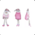 Boneco De Natal Papai Noel Tricô Pernas Longas Rosa - BugShop