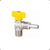 Registro De Gás Esfera Angular 90° Rosca 1/2" Npt Macho X 3/8" - comprar online