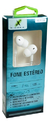 Fone De Ouvido Estéreo Branco Intra Auricular - X-cell