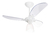 Ventilador De Teto New Cristal Light 3 Pás Cor Da Estrutura Branco Cor Das Pás Transparente 110v Venti-delta