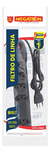 Filtro De Linha Regua 5 Tomadas Megatron Bivolt 10a Cor Preto 127v 220v - BugShop