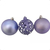 Bola Natal Azul Mate/arabesco/metaliz 8cm 6und Cromus