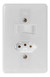 Tomada 10a 2p + T + Interruptor 1 Tecla Embutir 4x2 Ilumi Cor Branco