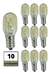 Kit 10 Lampada E14 15w 127v P/ Fogoes Geladeiras Microondas Luz Branco-quente 110v - comprar online