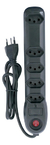 Filtro De Linha Regua 5 Tomadas Megatron Bivolt 10a Cor Preto 127v 220v