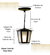 Pendente Arandela Colonial Sextavada Ideal Iluminação Preta 110v 220v (bivolt) - BugShop