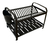 Escorredor De Louça Aço Carbono Preto 16 Pratos Porta Talher Dinox - BugShop