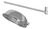 Luminária Pública Oval + Braço de 1mt Para Lâmpada E27