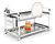 Escorredor De Aço Inox 20 Pratos Com Porta Talheres Inox