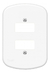 Placa 4x2 2 Postos Afastado Fame Blanc Cor Branc