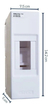 Imagem do Quadro Distribuição Sobrepor Sem Porta Box 2 Din Steck