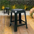 Kit 04 Banquetas Banco Plástica Preto Até 80kg Araxa Antares - BugShop