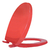 Assento Oval Polipropileno Solution S.close Cristal Vermelho