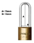 Cadeado De Latão Haste Longa Pado Lt-30/75mm Resistente Cor Dourado - BugShop